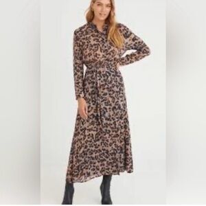 Woman Bella Dahl Leopard Dress SZ M